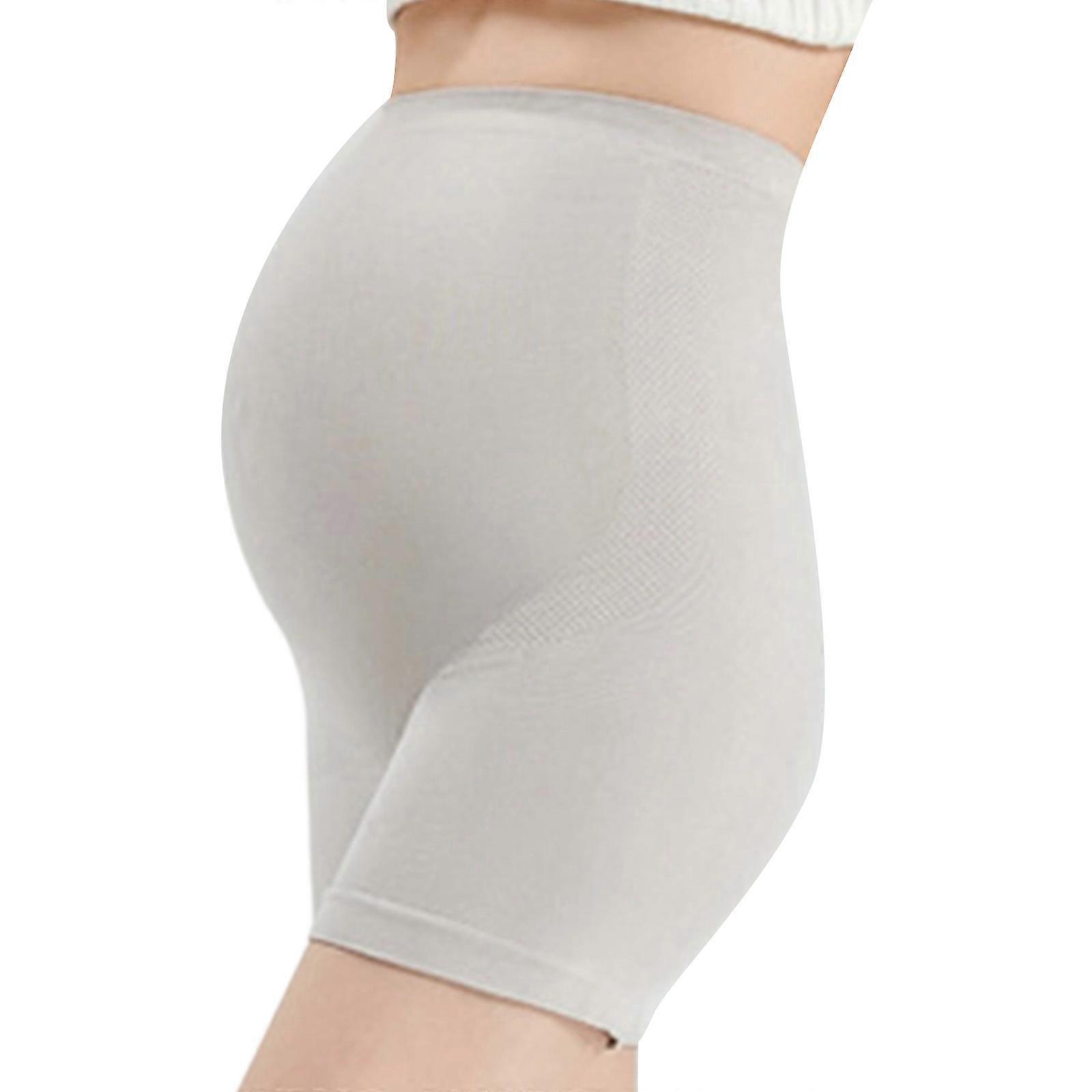 Breathable Pregnancy Shorts Supportive Maternity Bottomings Friendly Fabric Stretch Comfort For Prenatal Activity  light gray XL