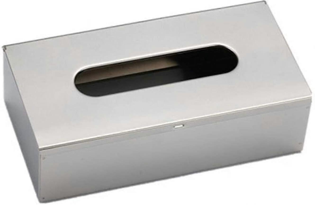 Cosmetic tissue dispenser for rectangular metal box