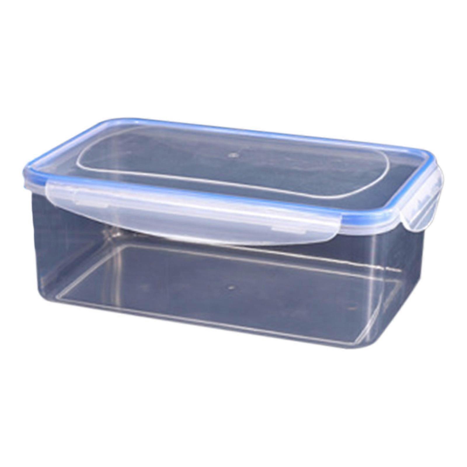 BPA-Free Rectangular Plastic Food Containers with Lids - Stackable Storage Boxes for Lunch, Meal Prep, Leftovers, 9.4*6.2*3.5inch