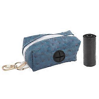 Zipper Poop Bag Holder Practical Convenient Dog Waste Bag Dispenser for Pets Outdoor Mystic Blue