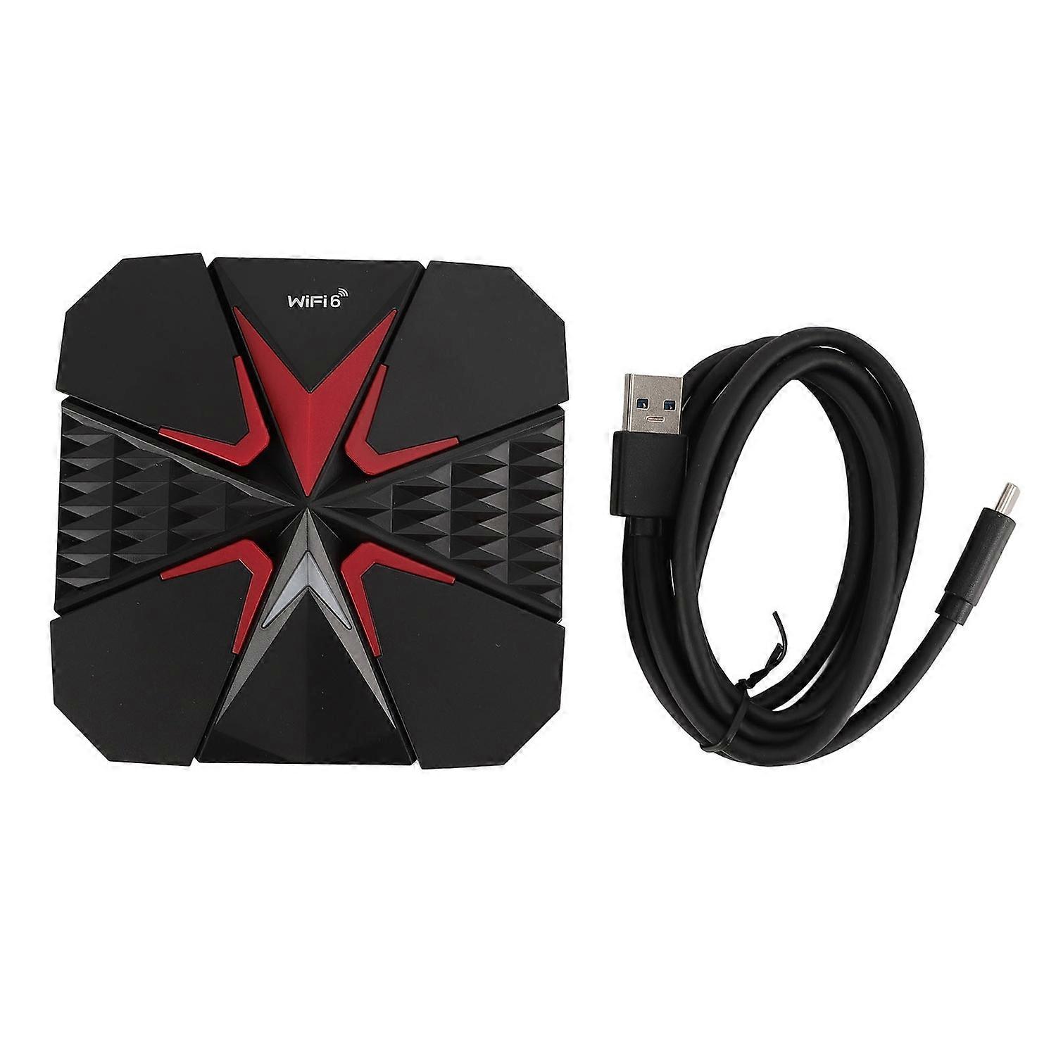 Wireless Network Card AX5400 Chip 3 Band 5374Mbps USB Type C Wireless Fidelity 6 External Network Ca