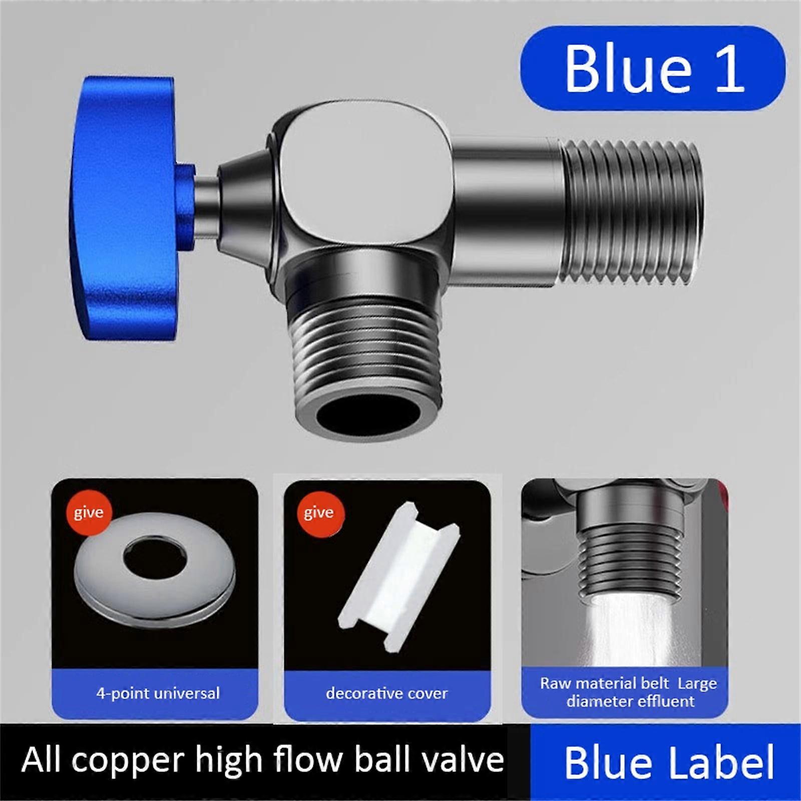 Winysin1/2 Inch All Copper Core Full Open Large Flow Angle Hot And Cold Water Control Special Triangle For Water Heater