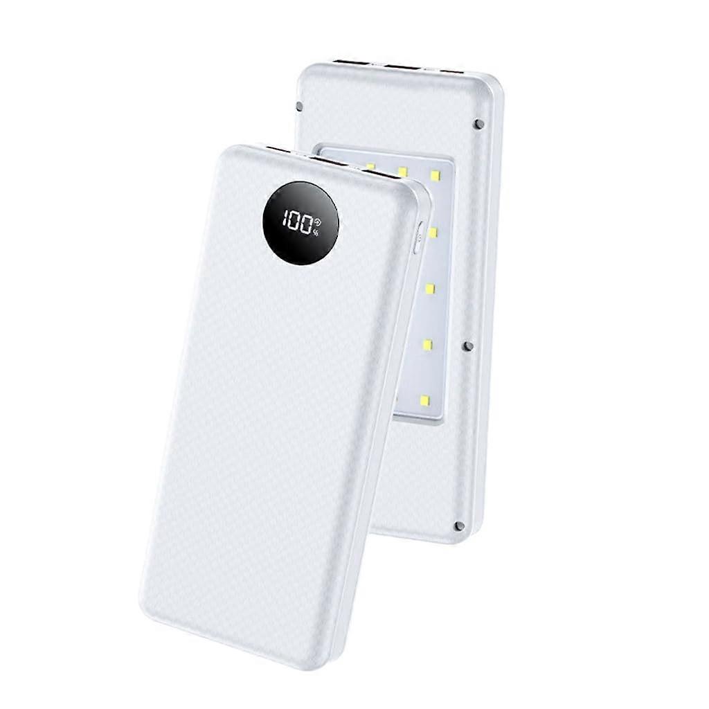 18650 Charging Box USB Power Case For 8x18650 Battery Shell Camping Lighting Removable & NonSoldering 22.5W White