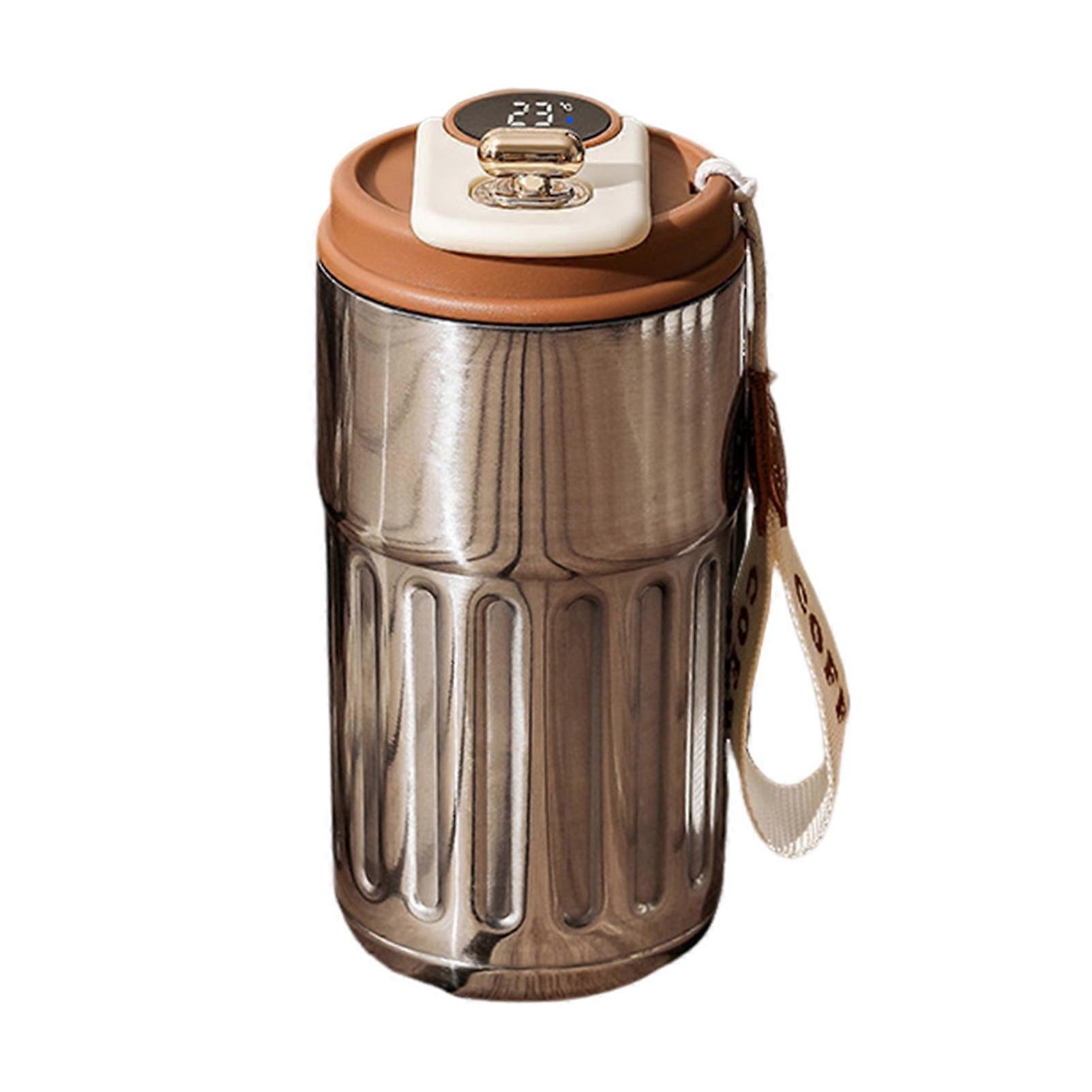 450ML LED Temperature Display Vacuum Insulated Water Bottle - BPA-Free, Leak Proof, Keeps Cold/Warm for 12 Hours, Double Walled Insulation Cup