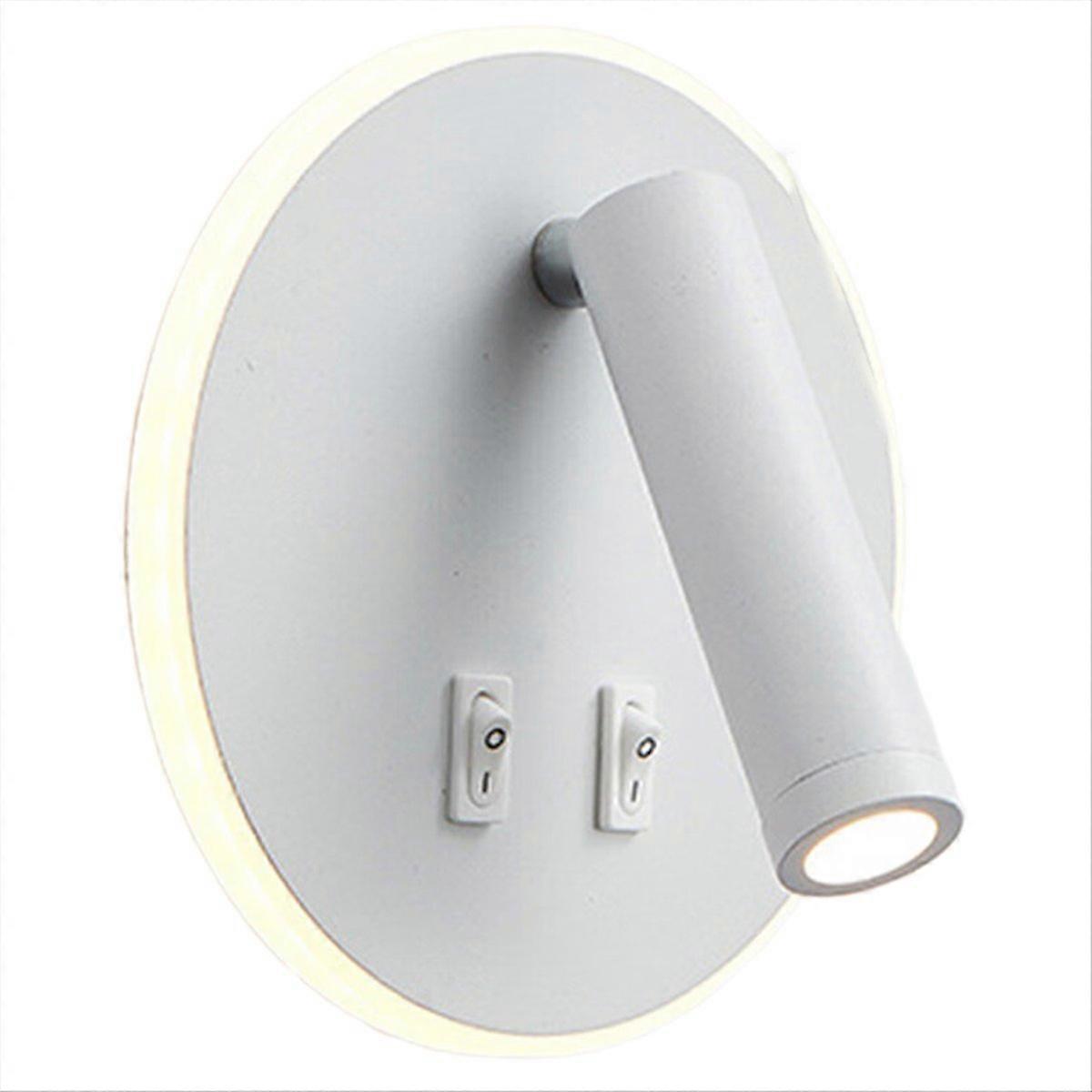 Mounted Eye Protection Rotatable Wall Reading Light Round White