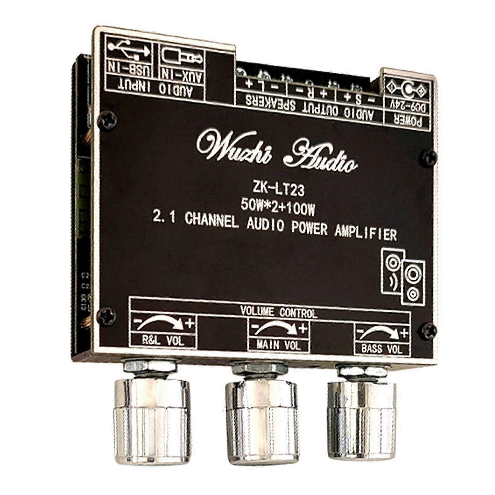 -LT23 2.1 Channel Bluetooth Audio Amplifier Board Module 50W+50W+100W Subwoofer TWS True Wireless ABlack SZRH