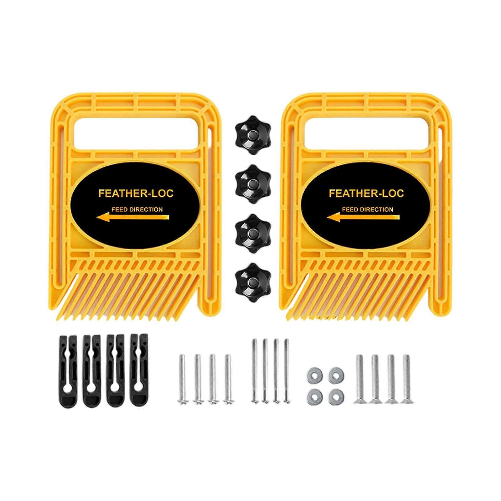 Feather Loc Board Double Featherboards Miter Gauge Slot Woodworking Tool for Engraving Machine Circular Handsaw Table  Yellow