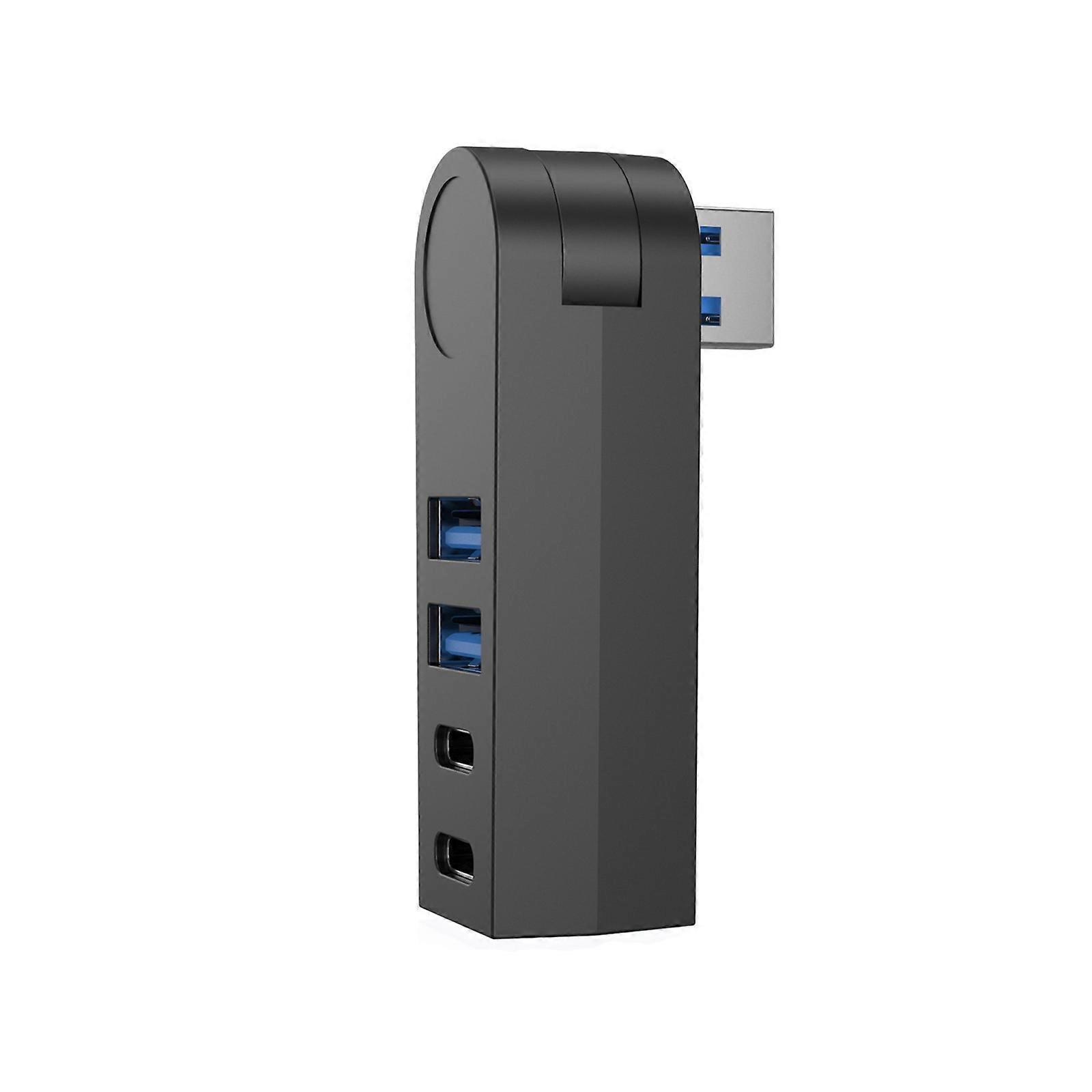 270 Degree Rotatable USB3.0 USB Splitter 4 Port Multiple Expander For Computer Laptop Hard Disk Data Transfer Multicolor