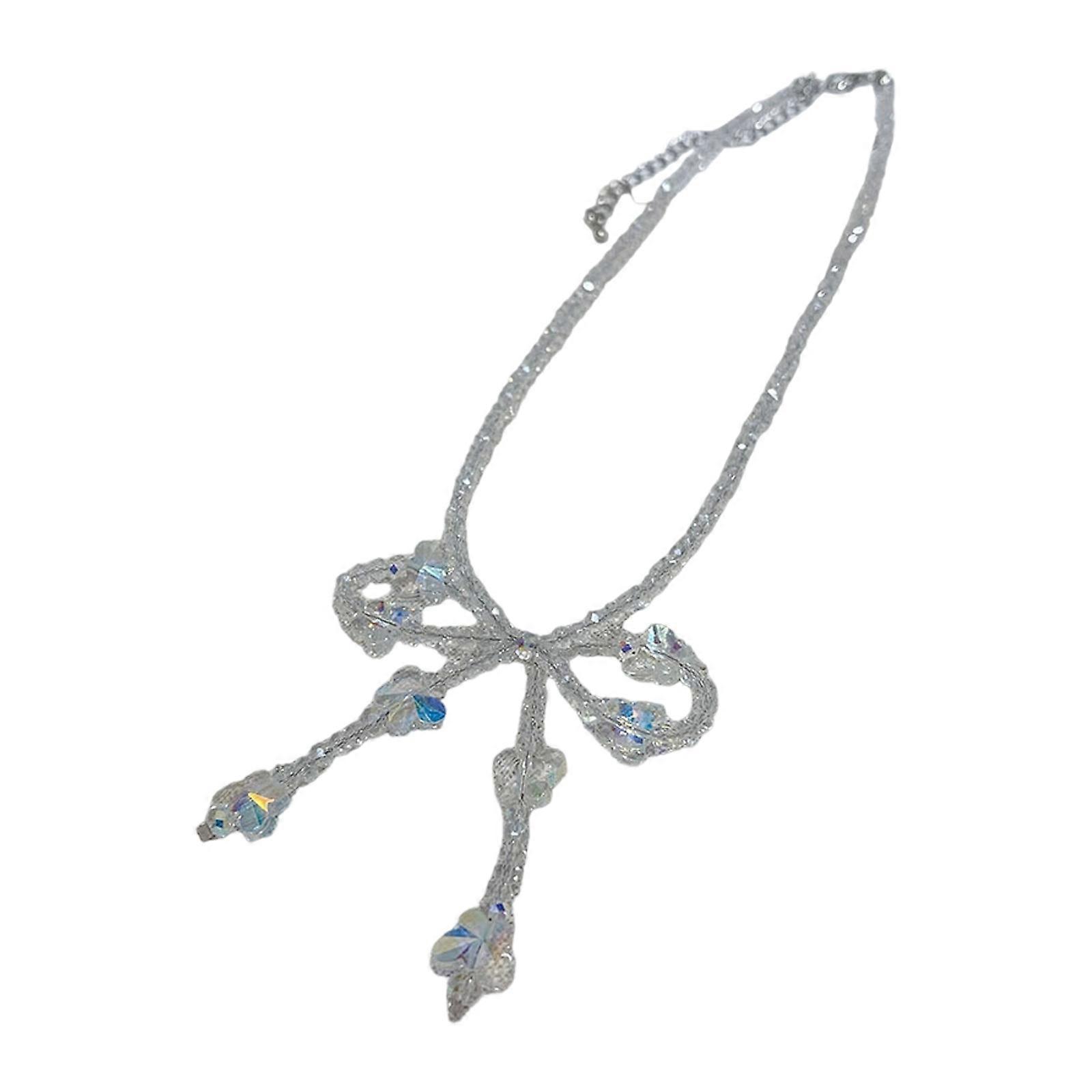 Glittering Artificial Crystal Butterfly Chain Strong Craftsmanship Ideal For Special Occasions  transparent