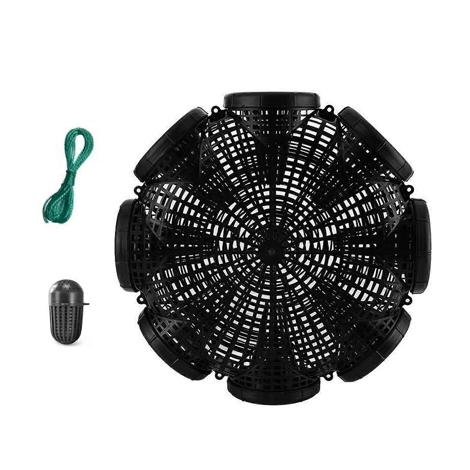 Professional Plastic Eel Cage Outdoor Crabs Loach Catching Basket Fishing Baits Shrimp Crawfish Catcher Fishing Cage  Eight holes