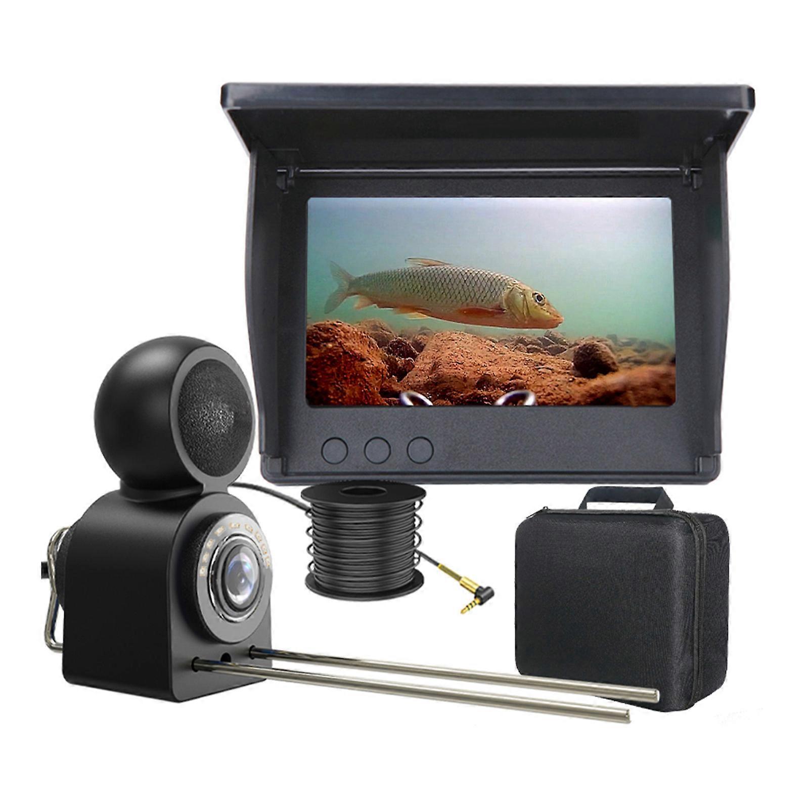 Adjustable 360 Degree Fish Finder Waterproof Fishing Camera Features 4.3Inch Screen Depth Temperature Monitoring 110V Multicolor