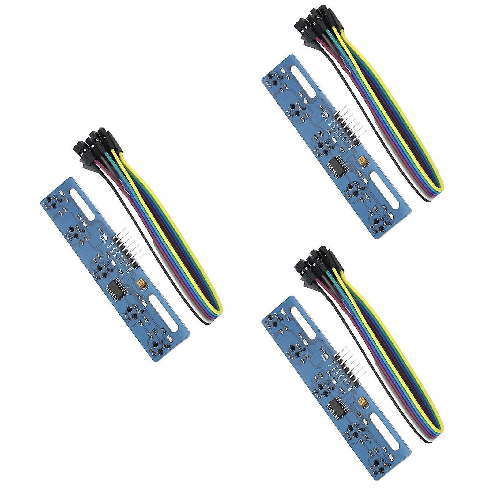 Svart-hvitt linjeidentifikasjon sensorisk modul sporing sporing bil sensorisk reflekterende sensorisk modul flerfarget