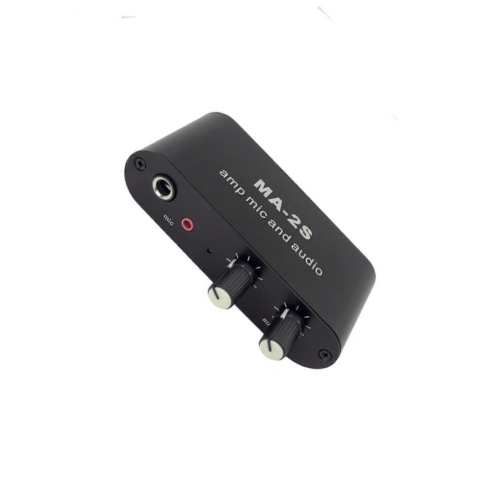 High Gained 75X Dynamic Microphone Amplifier Small Design MA2S Preamp Support 6.5mm 3.5mm Input Compatibility Multicolor