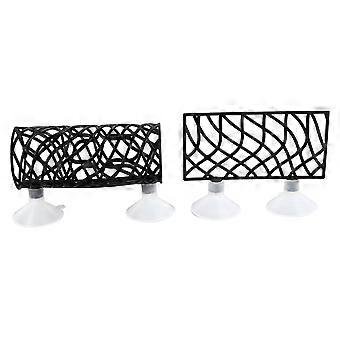 Fish Bed Tunnel Safe Small Hole Hollow Fish Hideout Resting Tube with Suction Cup for Fish Tank Aqua
