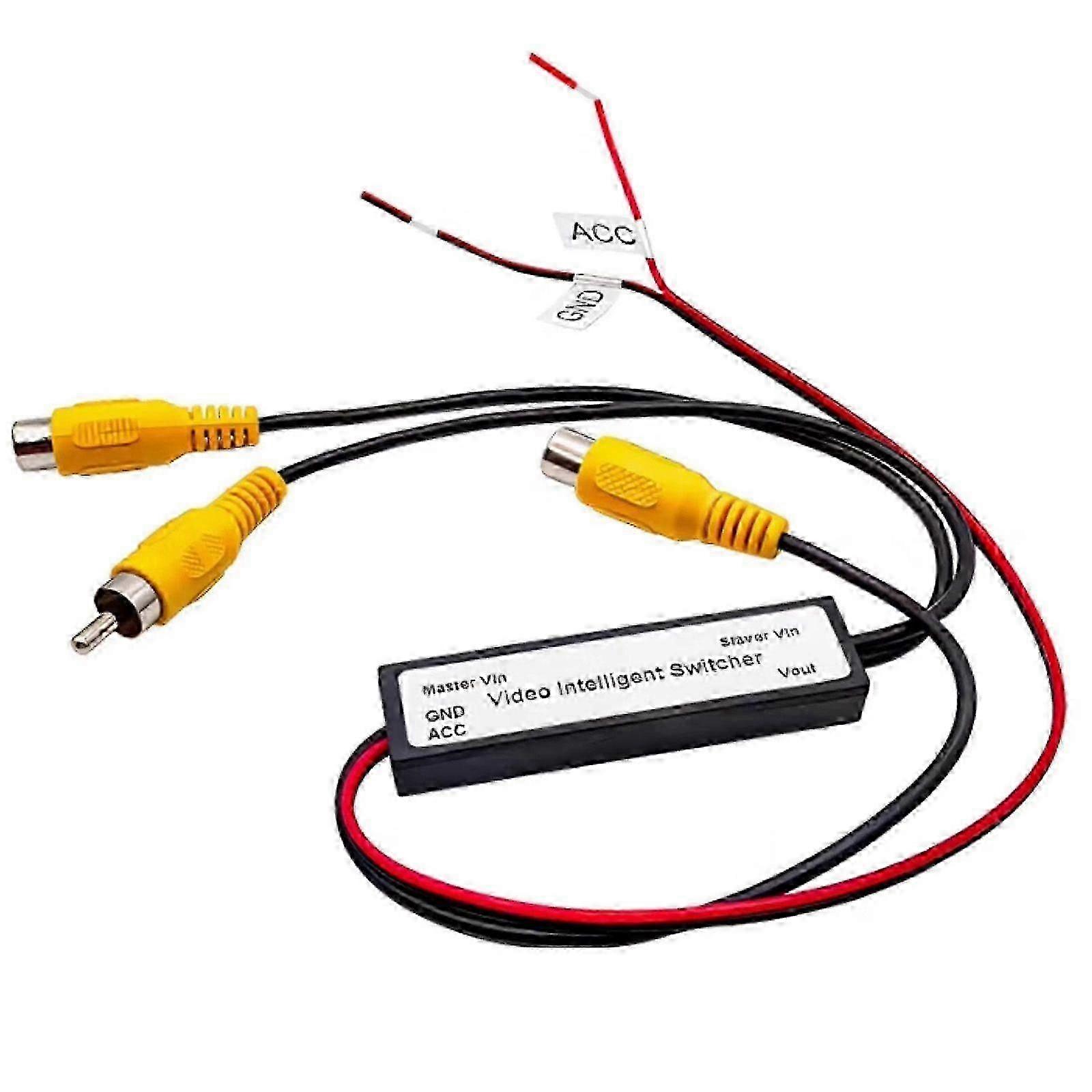 Car RCA video switcher with 2 to 1 channel intelligent function