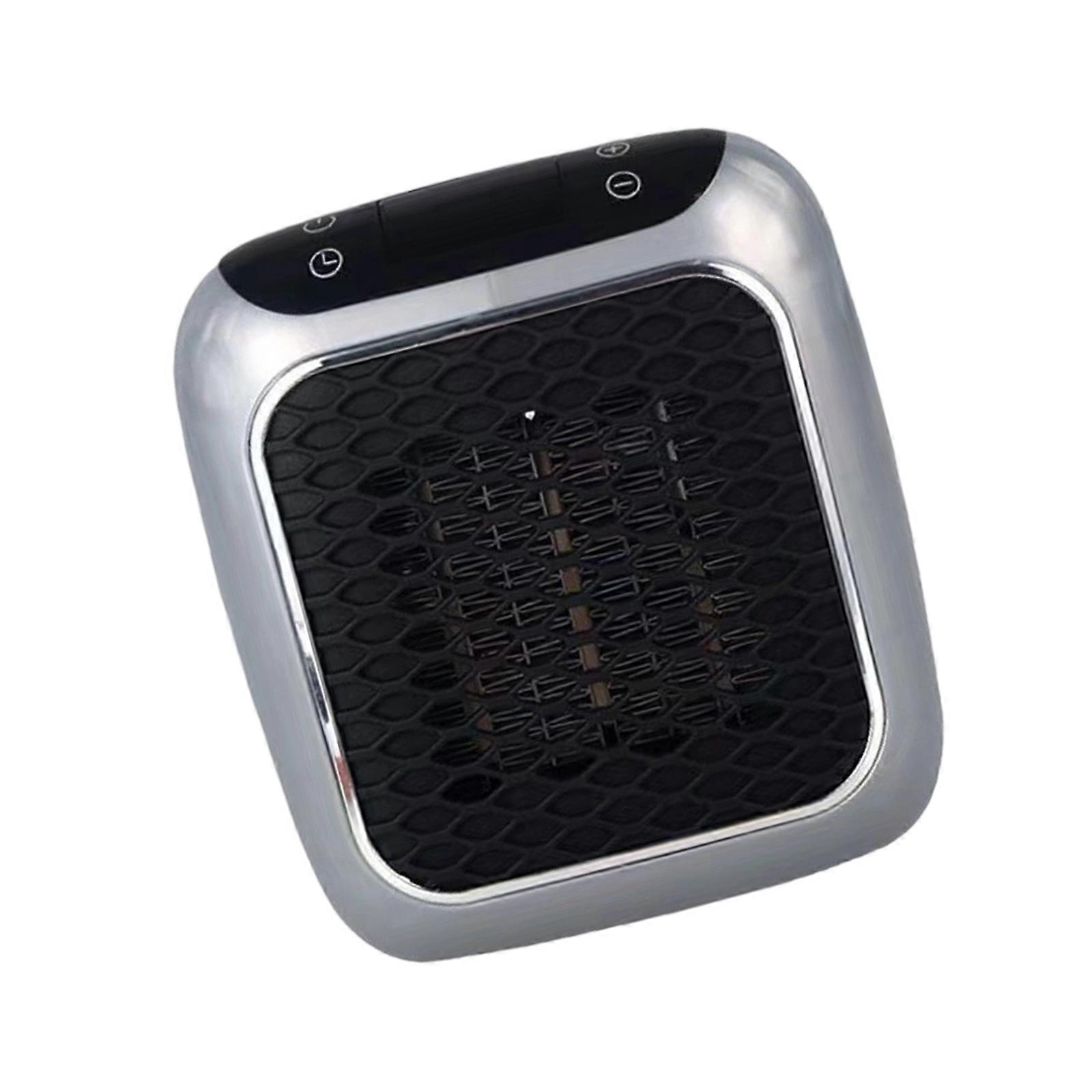 Small Space Heaters with Safety Overheat Protections Compact Plastic Construction Quick Warmth Solution for Desktop Use  Grey