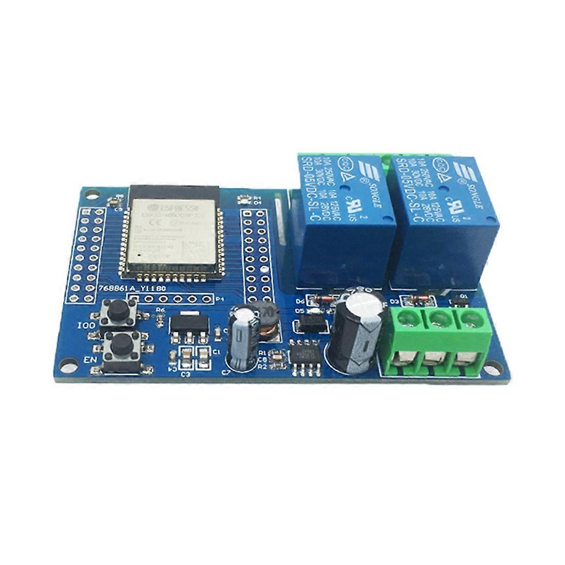 Dual-Channel WIFI Relay Module ESP32-WROOM Development Board Secondary Development DC5-60V Power Supply