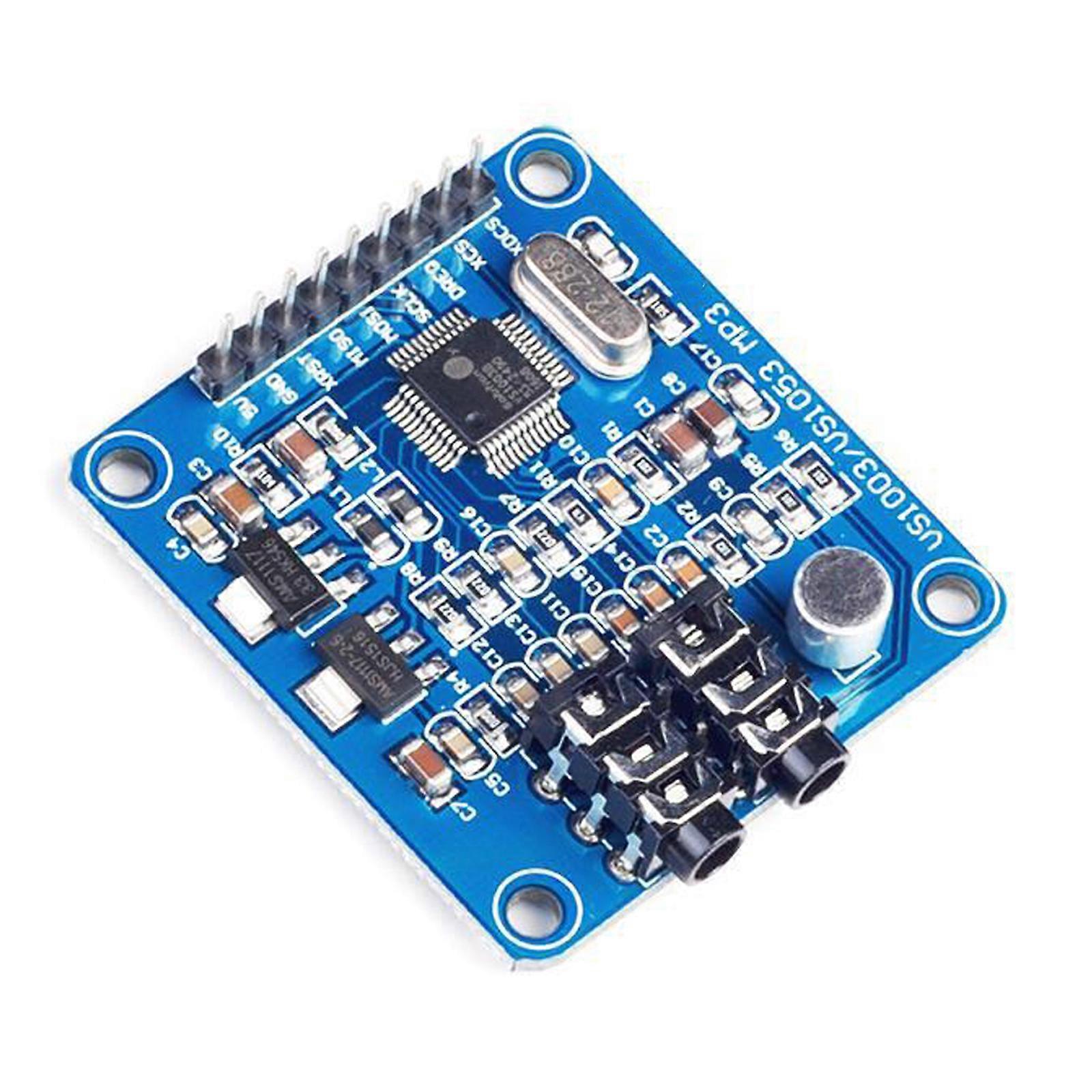 VS1003B MP3 Decoding ModuleLow Power Consumption for Car Auditory and Electronic Projects Multicolor