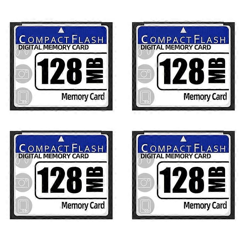 4X 128MB Compact Flash Memory Card for Camera, Advertising Machine, Industrial Computer Card