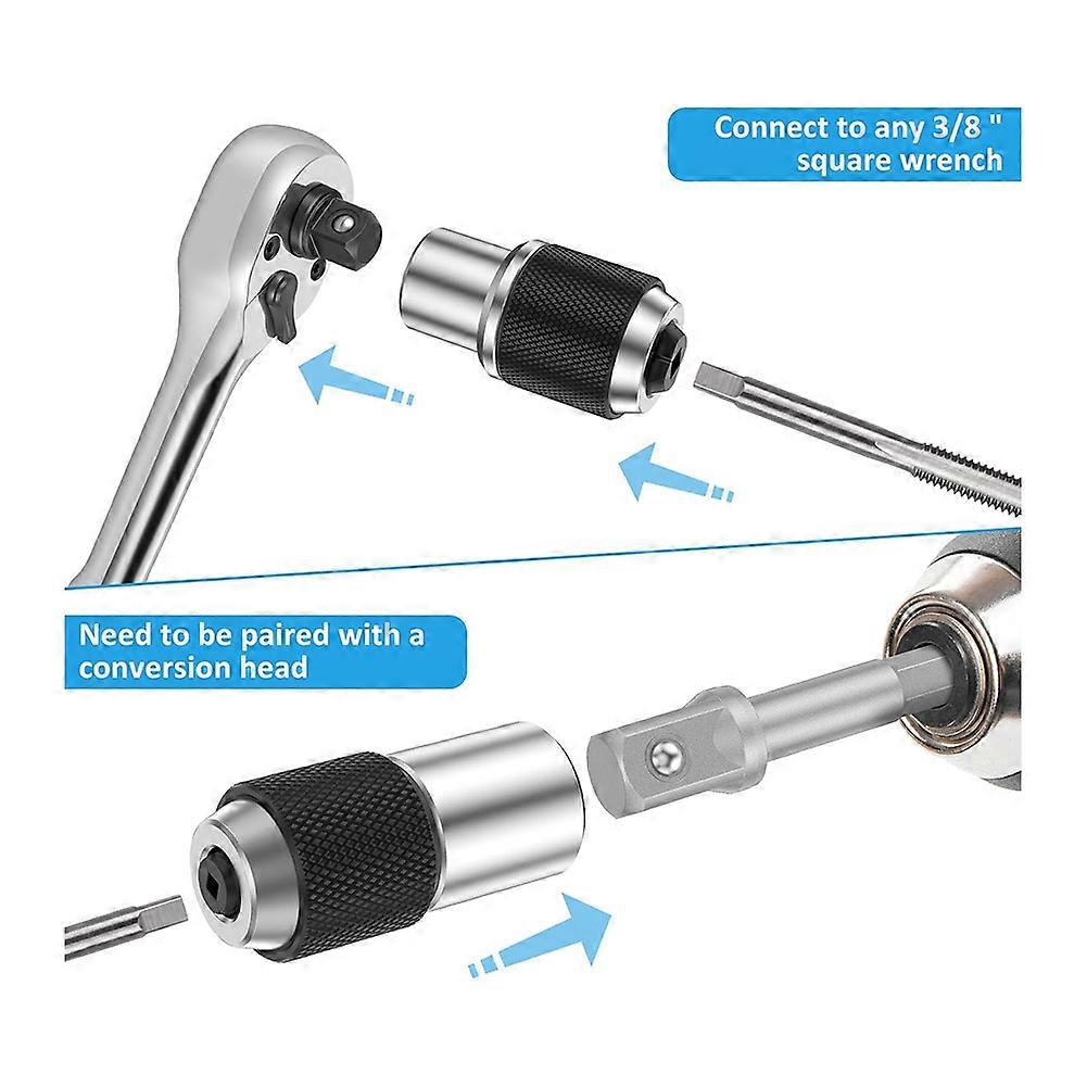 Tap Socket Set, Tap Holder Tool for 6-1/2 Tap and 3/8Inch Drive Tap Extractor, Tap and Tap Sleeve Extraction Tool Set
