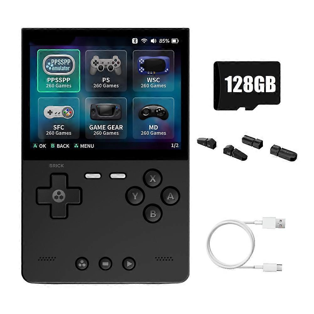 BRICK Handheld Game Console 128GB Portable Linux Video Game Console 3.2inch 1024x768 IPS Screen Retro Game Controller A