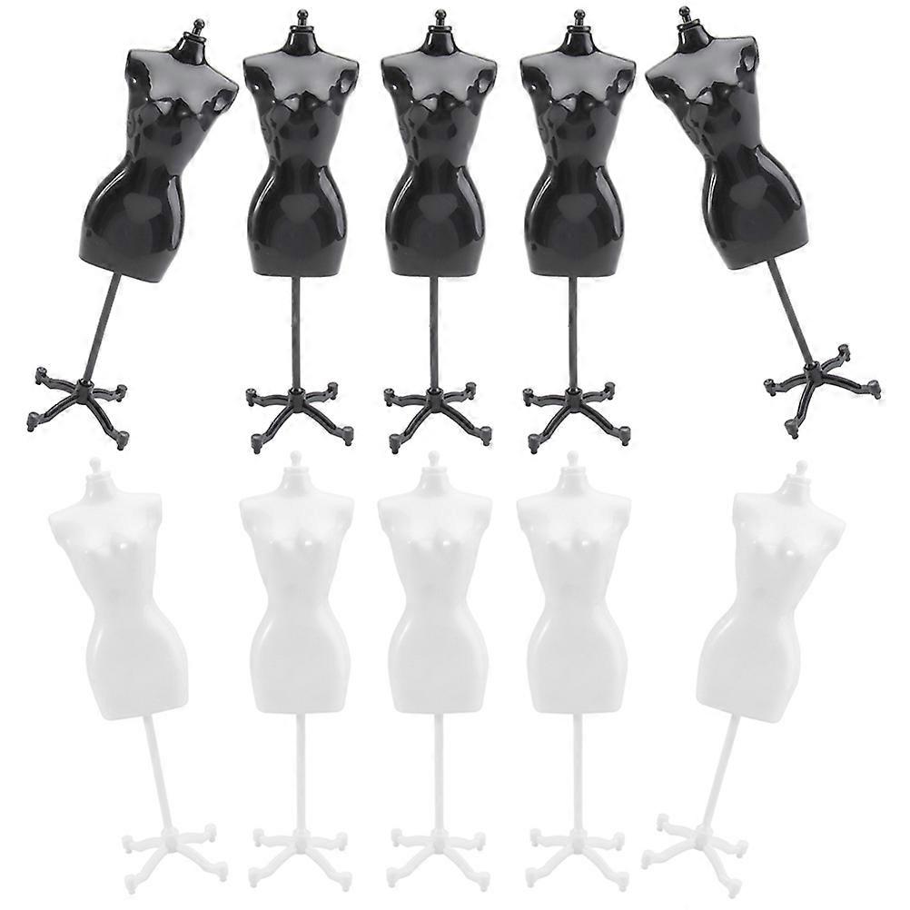 Doll Clothes Display Stand Mini Mannequin for Displaying 10Pcs Set