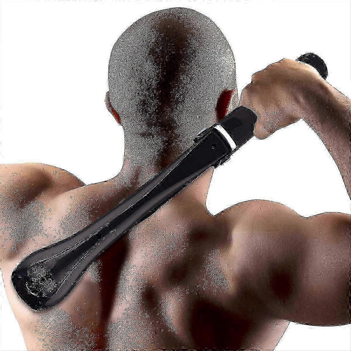 Electric back shaver for men with adjustable telescopic handle