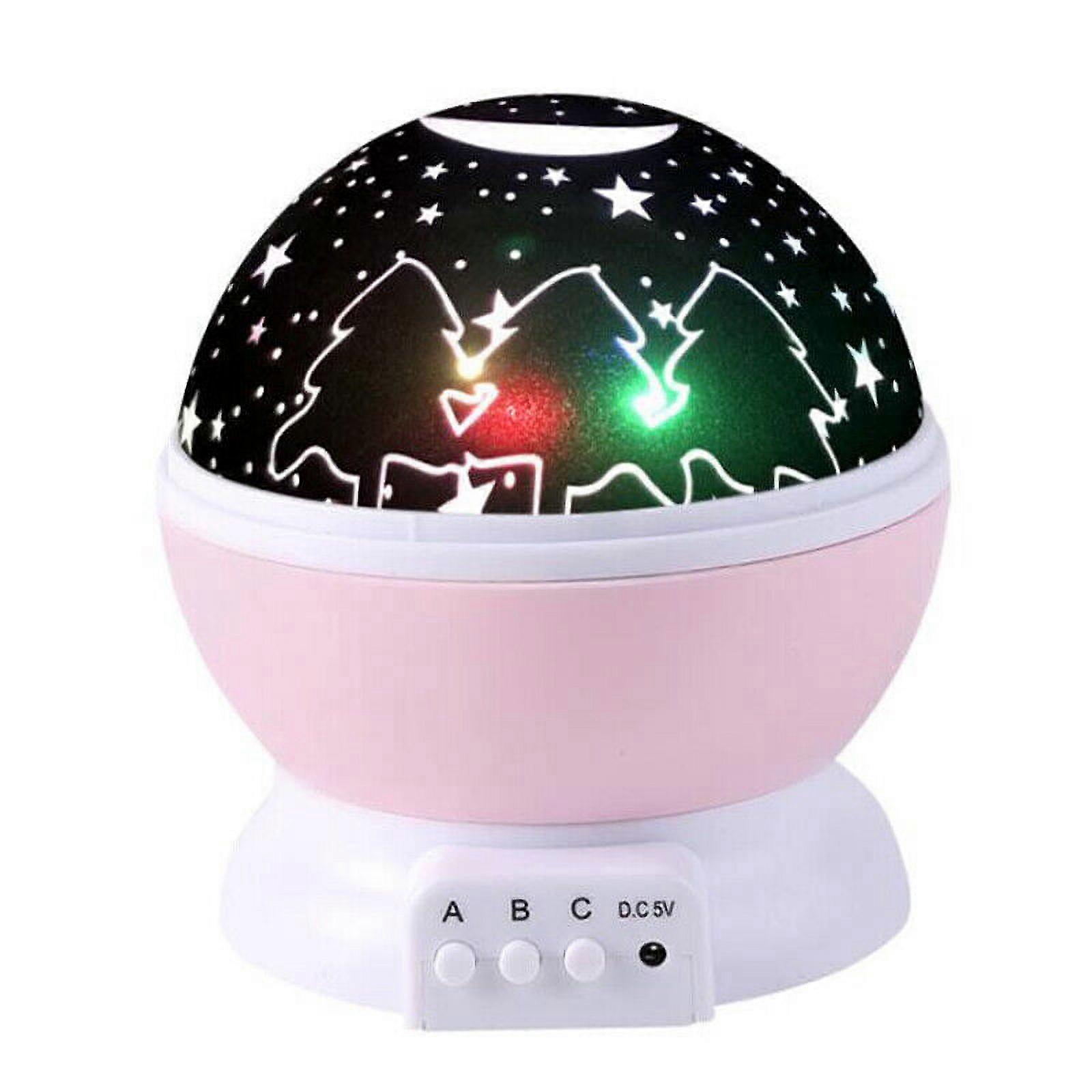 Beautiful Night Light Lamp Projector Rotating Christmas Tree Constellation