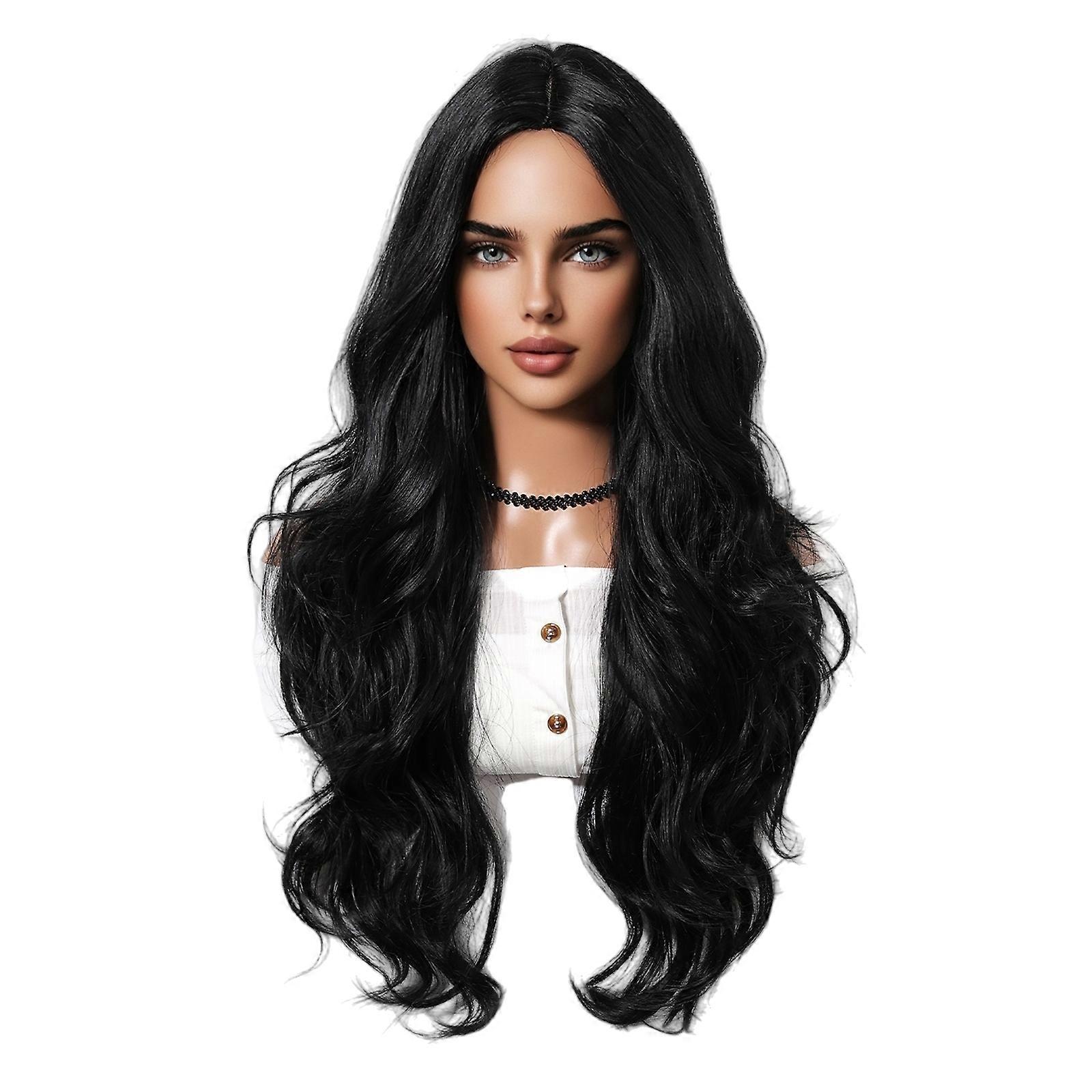 Jet Black Heat-Resistant Glueless Wear and Go Wig - Natural Look for Daily Wear