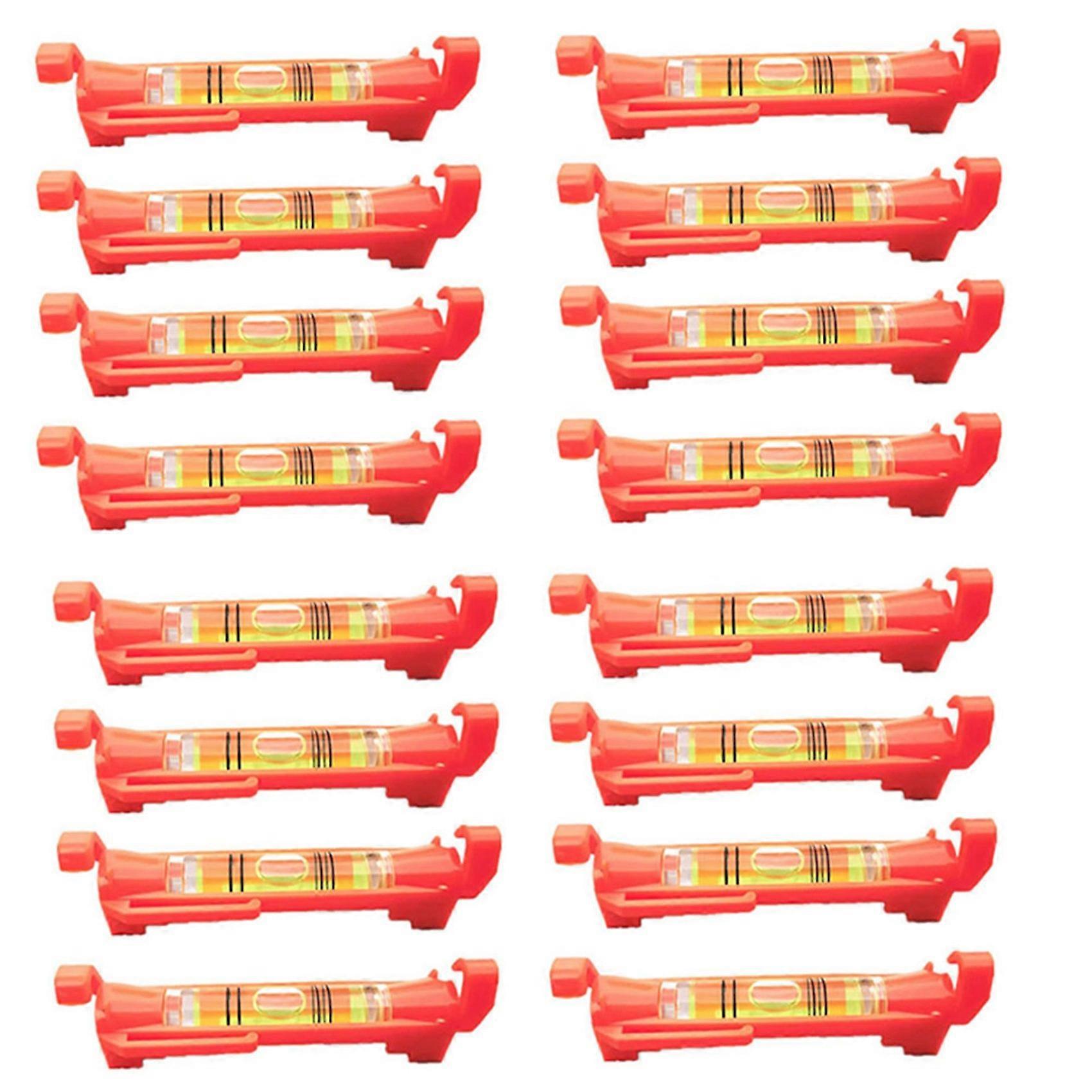 16Pcs String Level Hanging Line Bubble Levels for Leveling Surveying, Building Trades, Bricklaying, Etc. (Red)