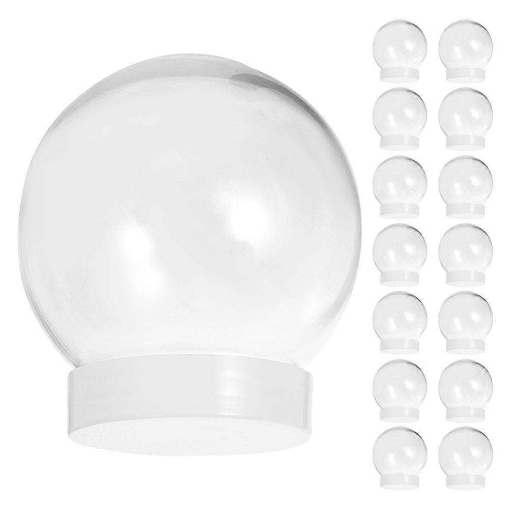 15pcs Snow Globes For Adults Plastic Snow Globe Snow Globe Snow Globe Replacement Part Snow Globe Diy Snow Goble Craft Clear Plastic Water Globe