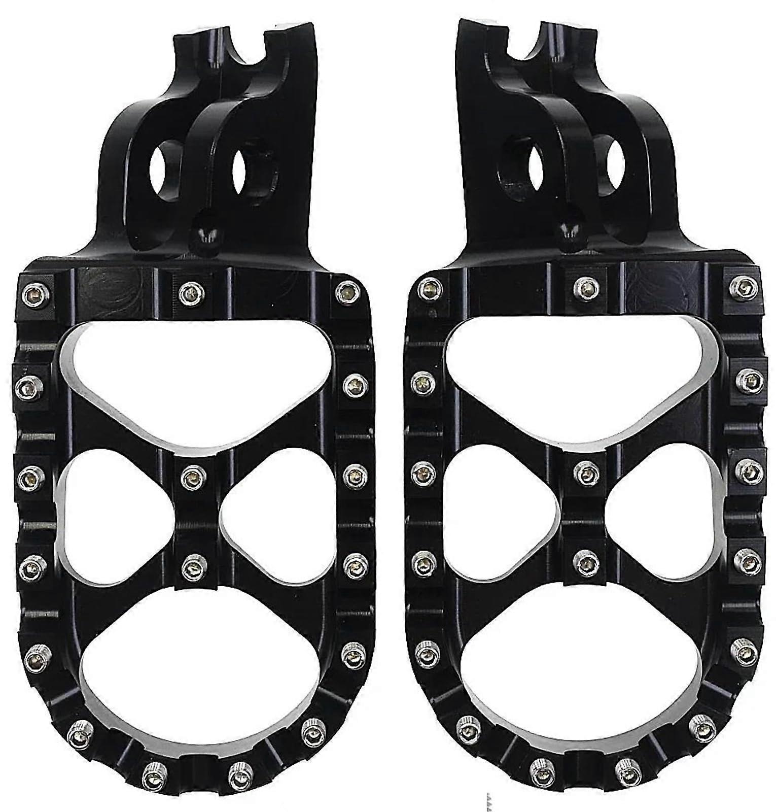 Universal Motorcycle Foot Pegs with AntiSlip Surface and Vibration Reduction  Black