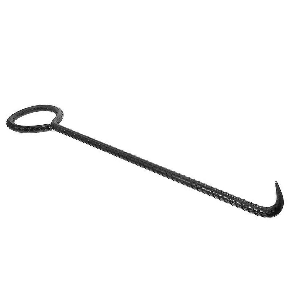 Drain Grate Hook Manhole Cover Lid Lifter Pulling Cargo Reinforcing Steel Hook Shape 1Set