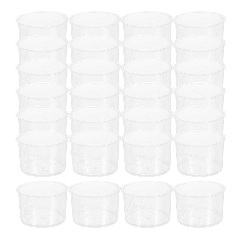200Pcs Plastic Scale Cups for Accurate Liquid Measurement Transparent