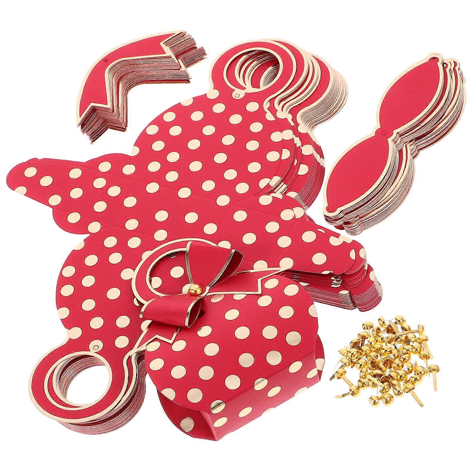 Elegant Red Candy Boxes for Candy Storage 50Pcs Handbag Gift Boxes