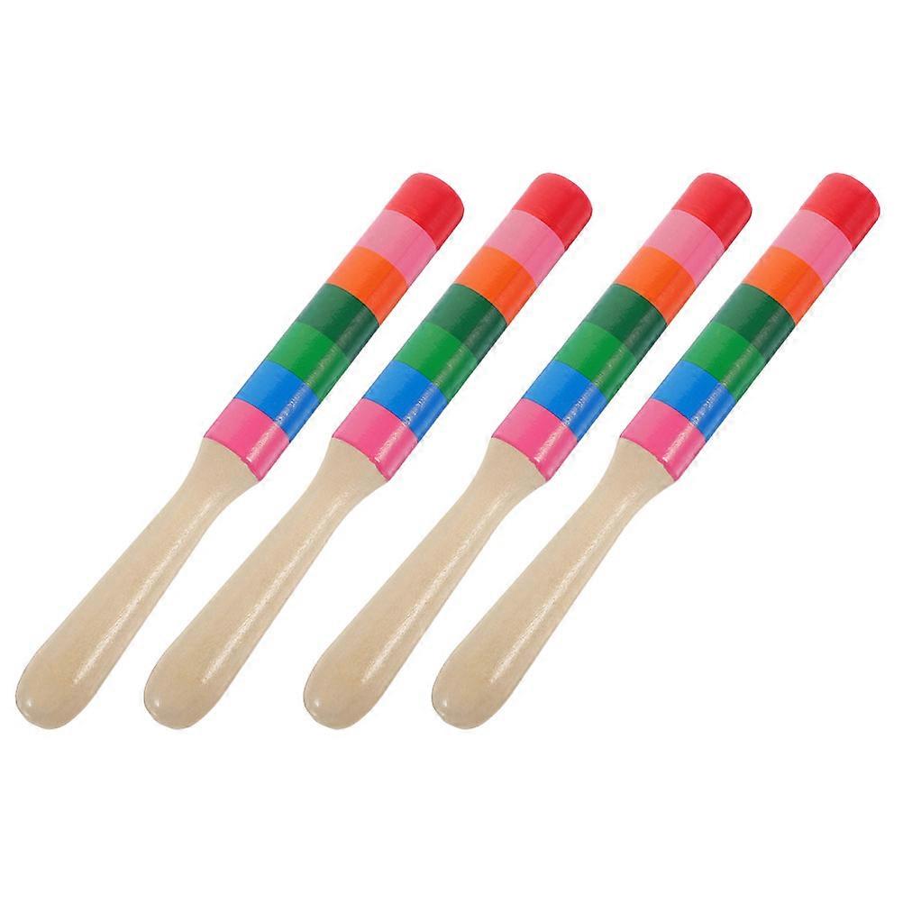 Rhythm Sticks 4 Pairs Wood Percussion Instruments Assorted Color Ideal For Music Education Practice
