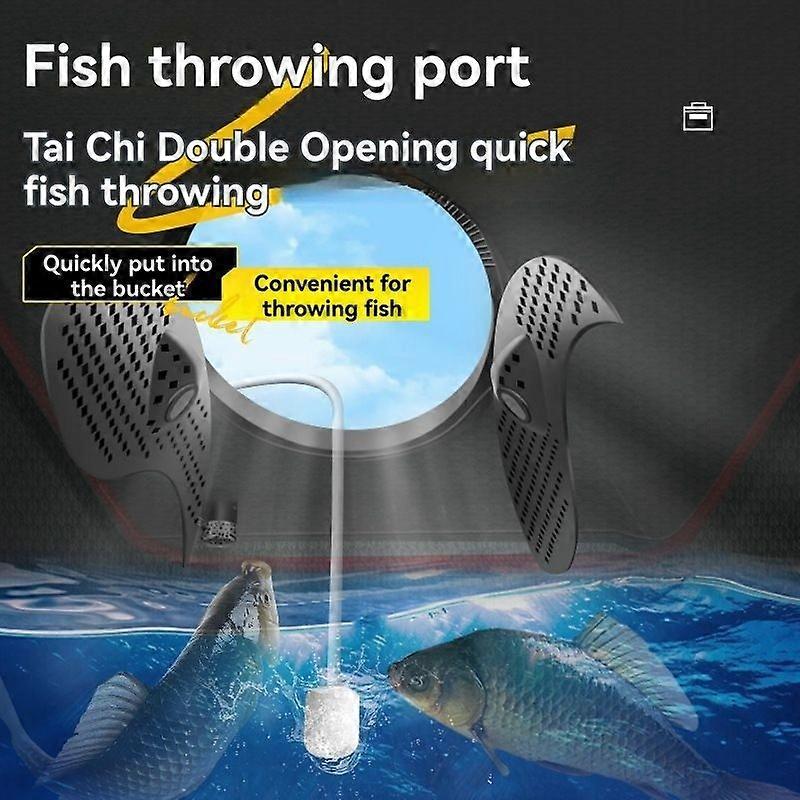 Multi-Functional Fishing Gear: Carbon Pattern Injection Molded Base Fish Bucket