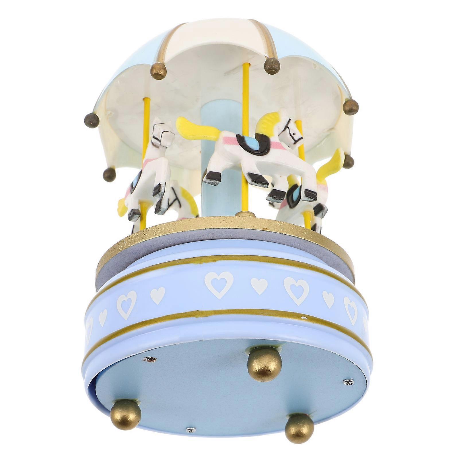 Wooden Rotating Music Box Retro Style for Home Decor