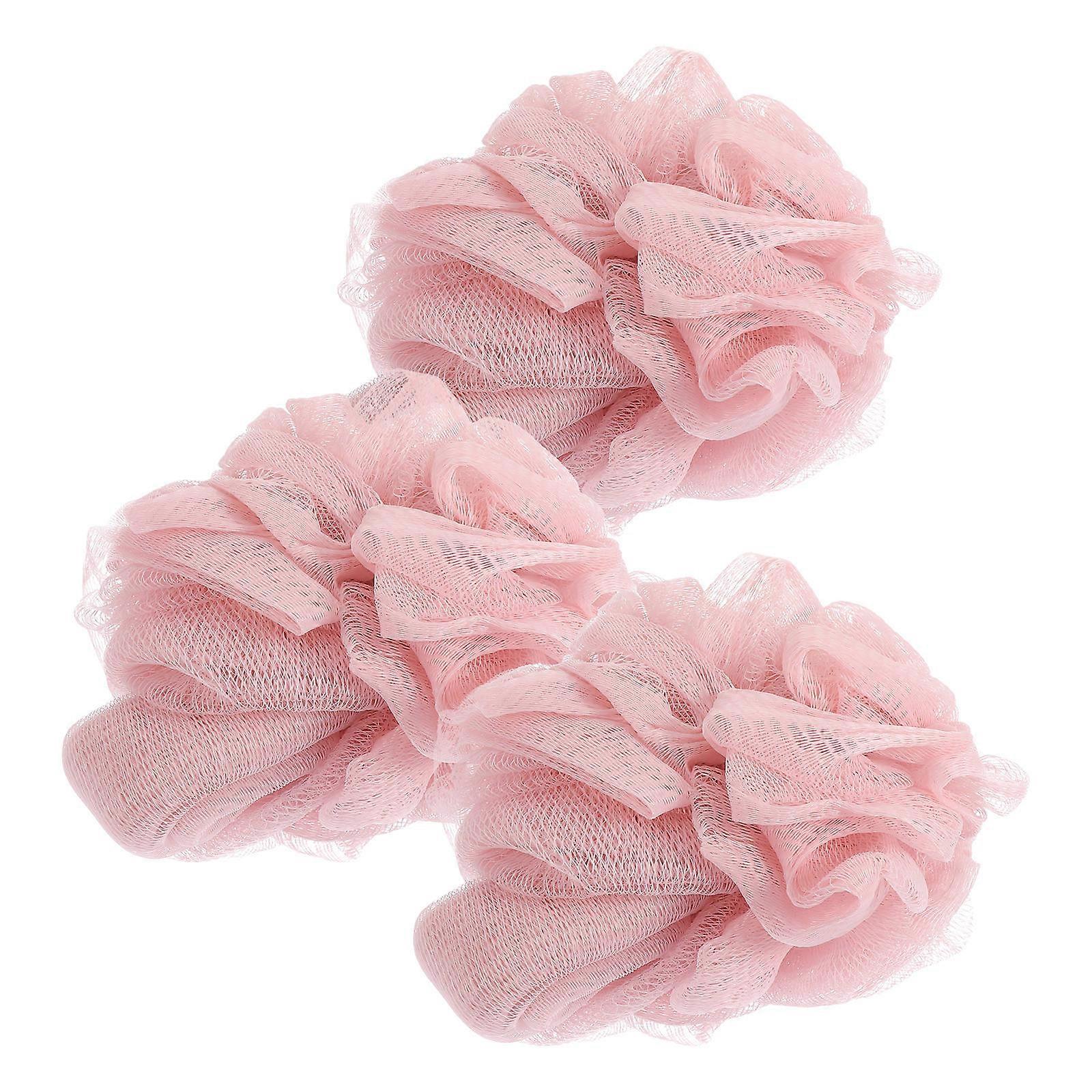 Bath Ball Comfortable Bath Cleaning Scrubbers for Bathing Use 6Pcs Pink