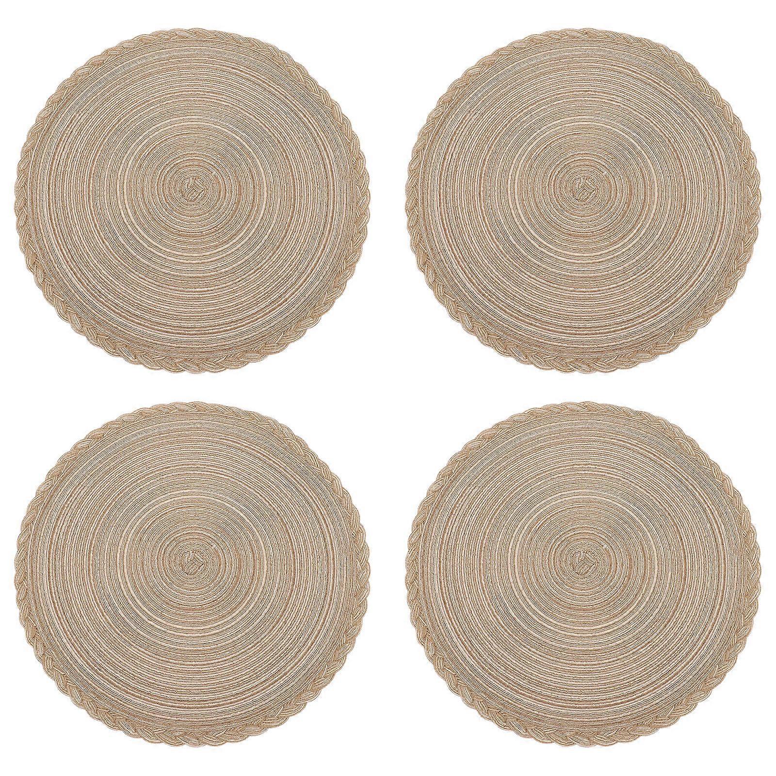 Heat Insulation Woven Place Mat for Home 4Pcs Dining Table Set
