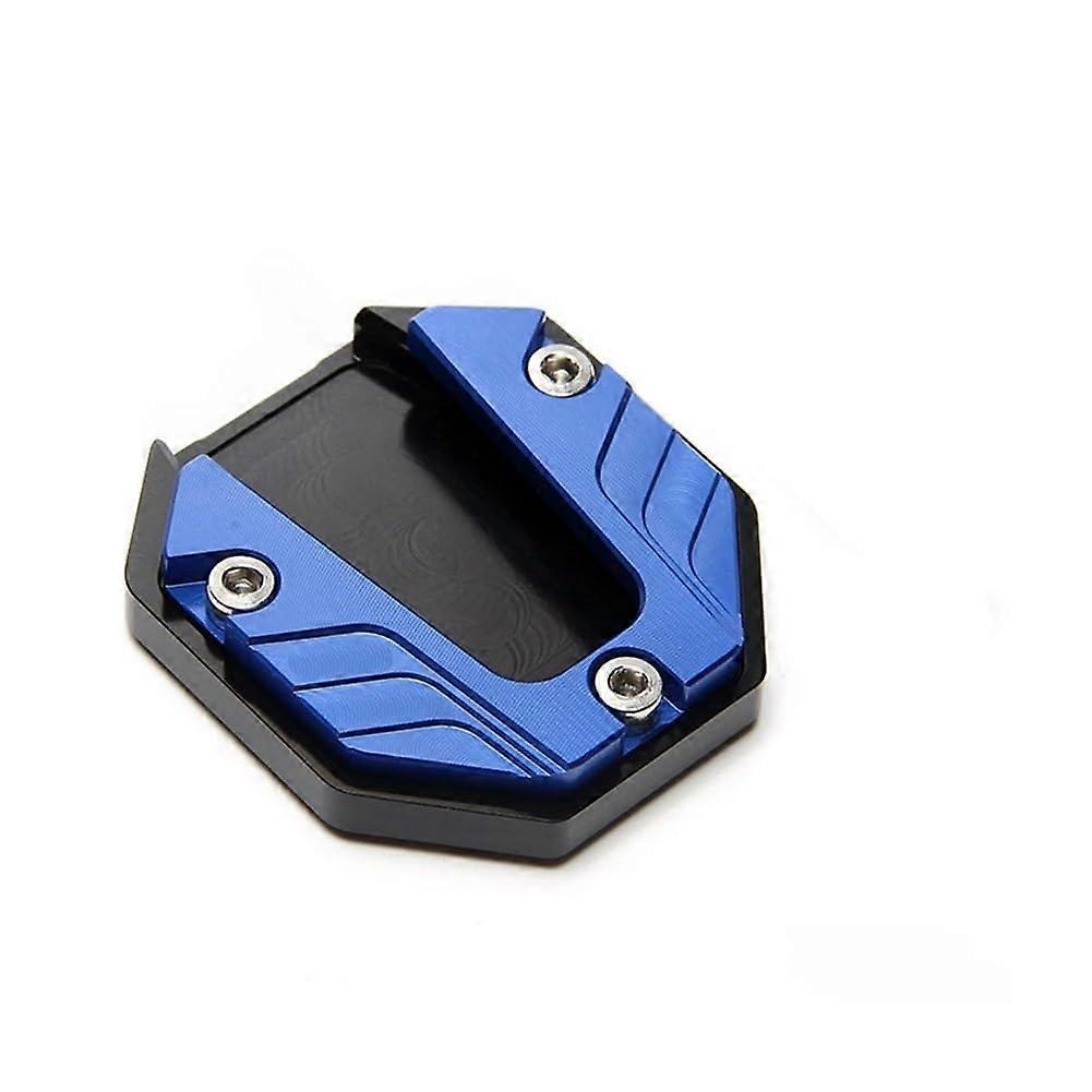 Motorcycle Kickstand Pad Side Stand Extension AntiSkid Base Support Plate Blue