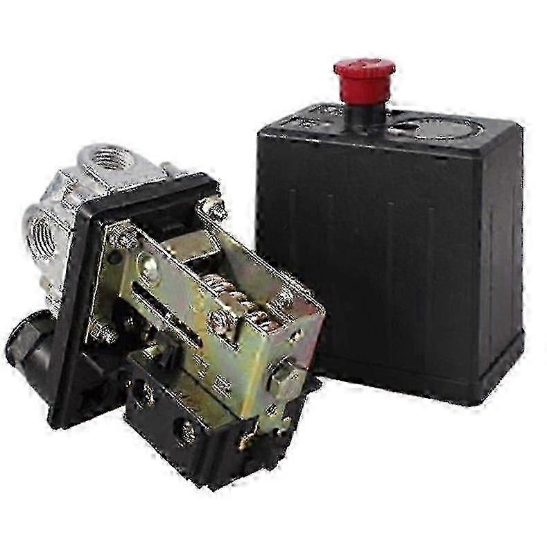 Heavy Duty Air Compressor Pressure Switch Control Valve 175PSI 240V Black