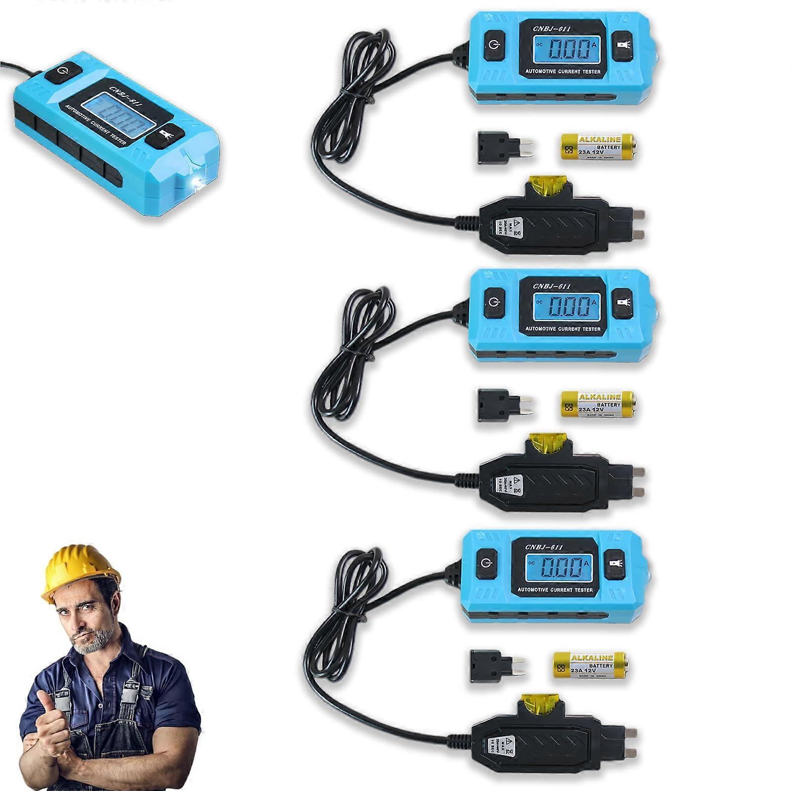 Car Relay Tester 3PCS with LED Display and Front Lighting,  Precision Automotive Circuit Tester