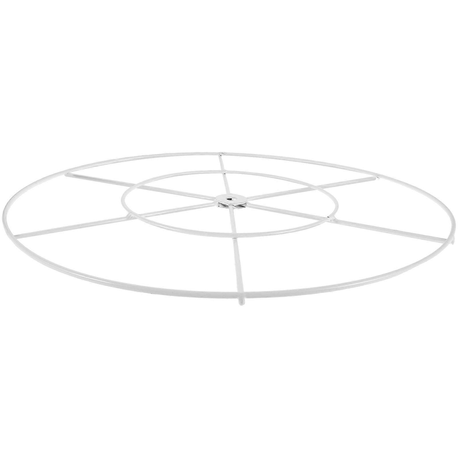 Iron Ceiling Drape Hoop Wedding Decor for DIY 40Cm White Round Metal Frame