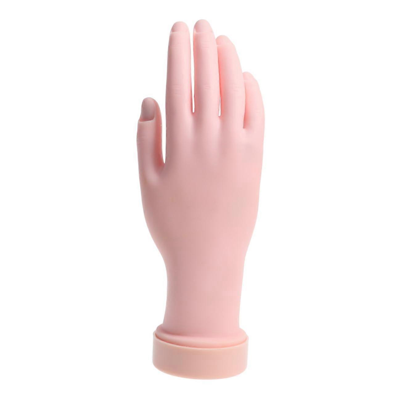 Nail Practice Hand with Movable Fingers Realistic Rubber Model for Manicure Training and Nail Tips