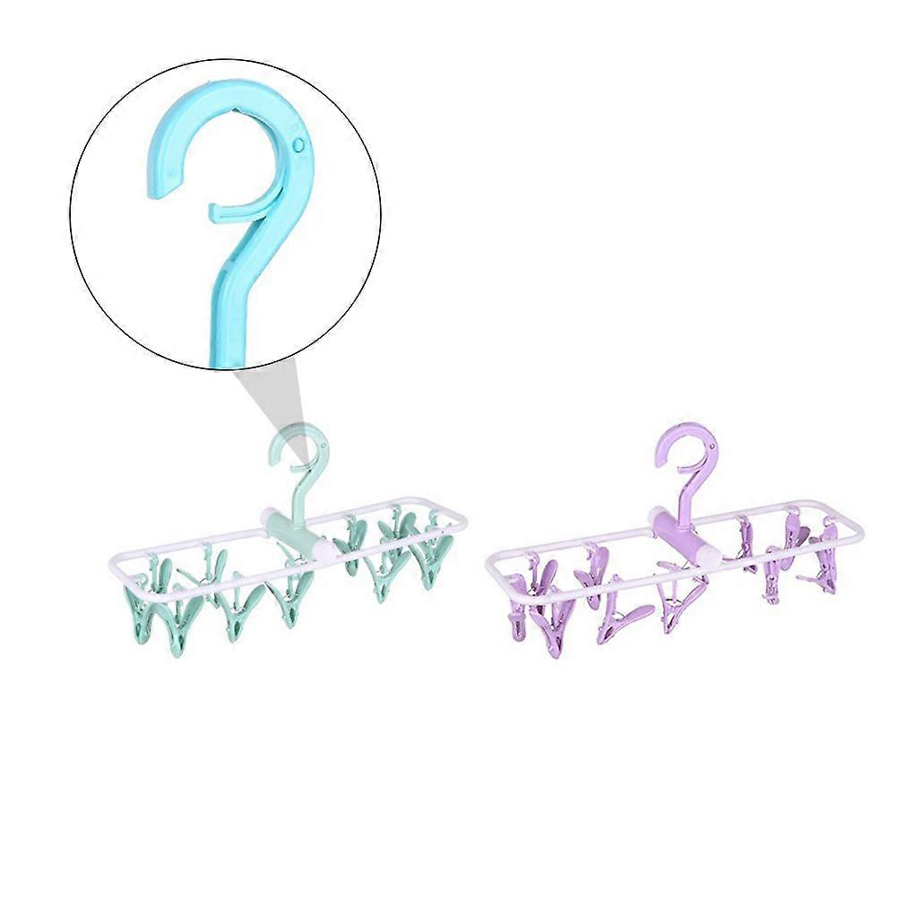 Windproof Clothes Hanger Collapsible Drying Rack for Clothes Storage 2Pcs