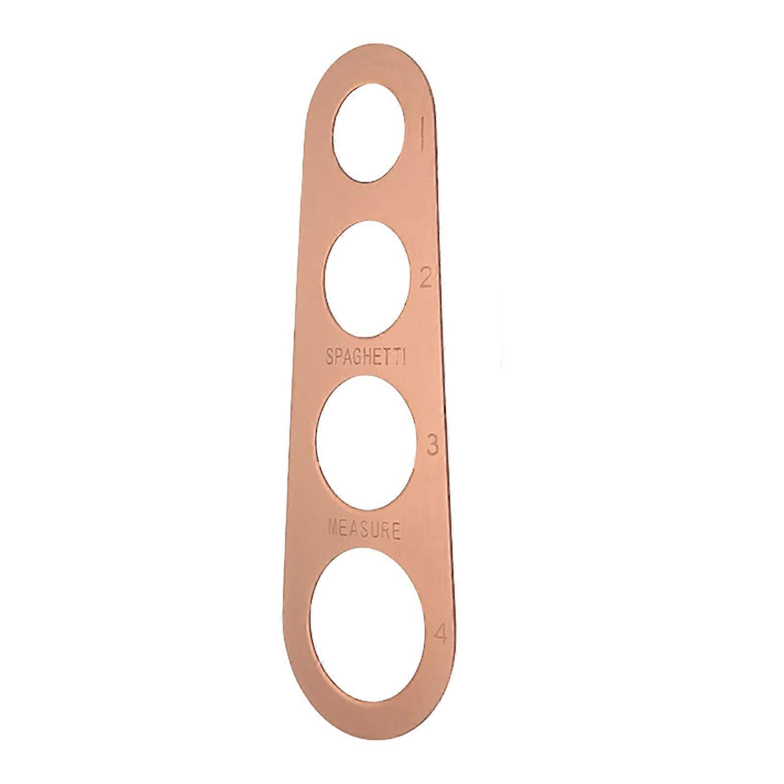 Stainless Steel Spaghetti Measuring Tool with Four Serving Sizes, Pasta Portion Control, Rose Gold