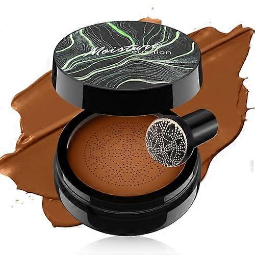 Full Coverage Waterproof CC Cream Cushion Foundation Long Lasting Oil Control Deep Shade