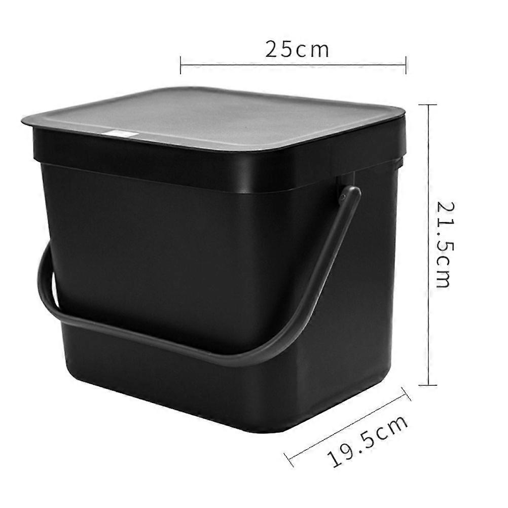 Garbage Bin Hanging Garbage Container for Storage Simple Kitchen Plastic Bin with Lid
