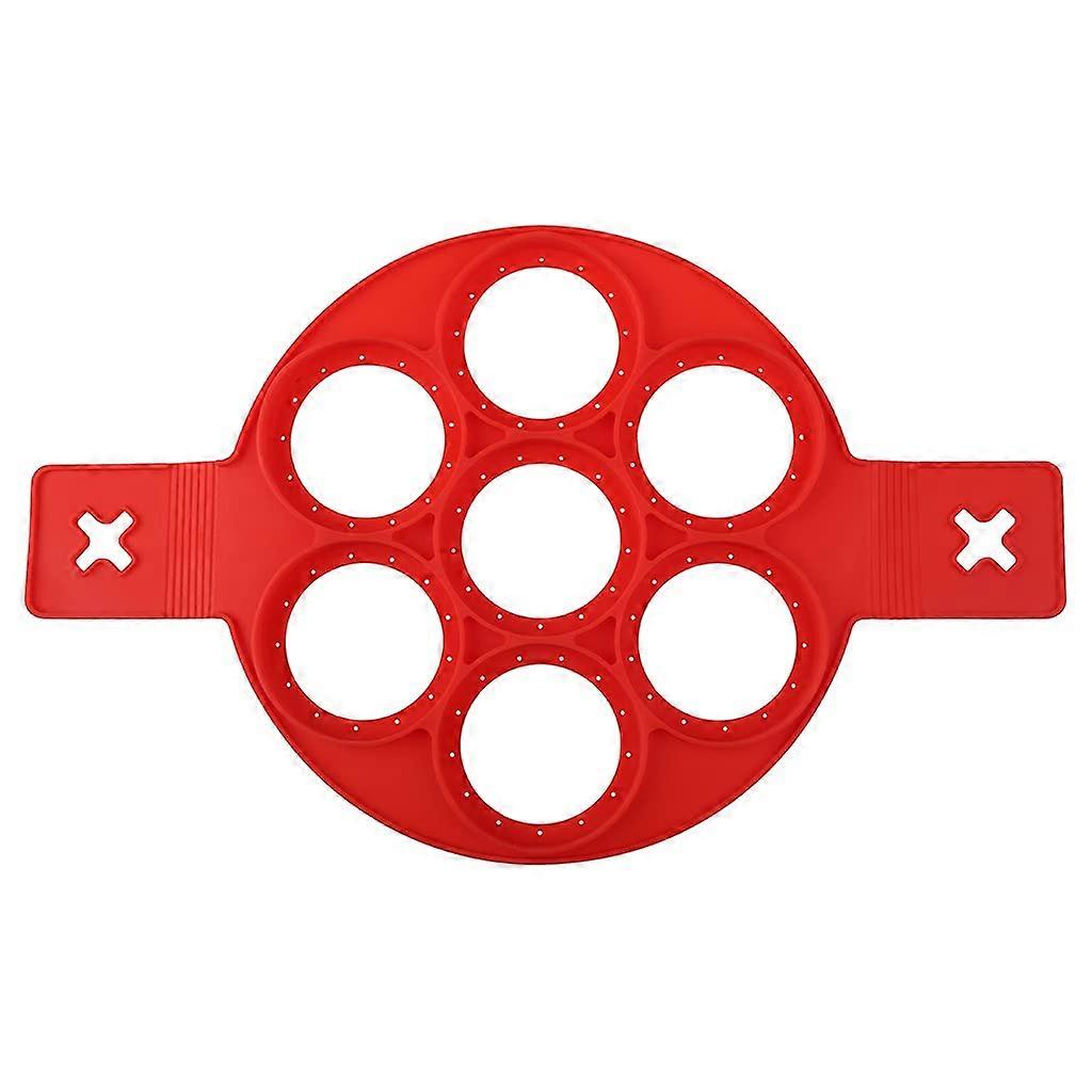 Silicone Pancake Mold with 7 Holes, Non Stick Cooking Surface, Easy Release Breakfast Maker